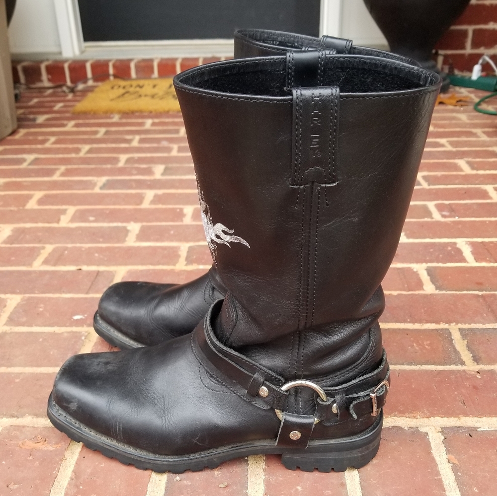 Harley Davidson black motorcycle boots size 10